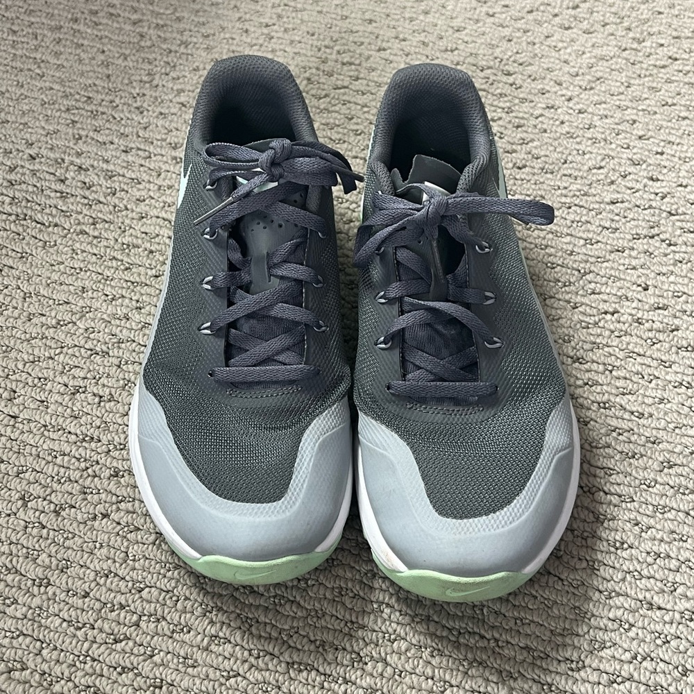 Gray and White Nike Sneakers